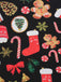 Black 1950s Christmas Gingerbread & Candy Cane Dress - vintage dress, retro fashion, rockabilly