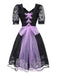 Black 1950s Gothic Witch Bride Lace Embroidered Dress - vintage dress, retro fashion, rockabilly