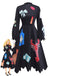 Black 1950s Lobster Zigzag Neck Lantern Sleeve Dress - vintage dress, retro fashion, rockabilly