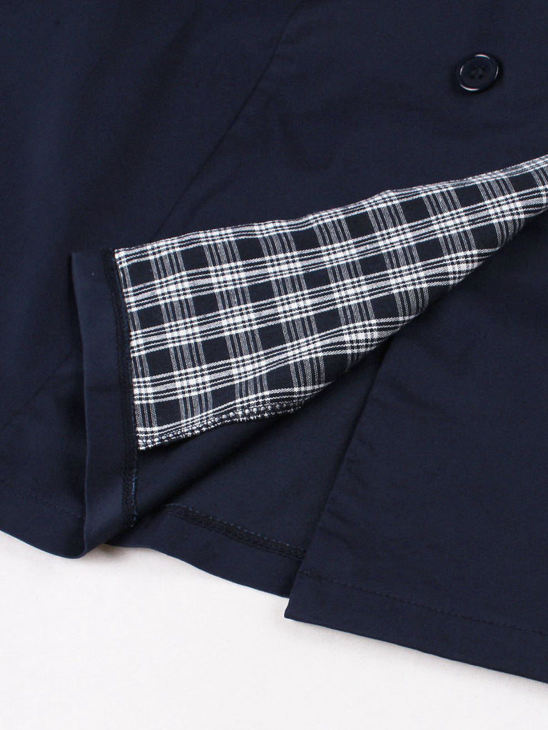 Blue 1950s Double Breasted Plaid Lapel Belted Dress - vintage dress, retro fashion, rockabilly