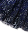 Blue 1950s Off-Shoulder Embroidered Sequin Floral Dress - vintage dress, retro fashion, rockabilly