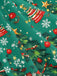 1950s Christmas Tree Patchwork Bow Belted Swing Dress - vintage dress, retro fashion, rockabilly