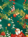 1950s Christmas Tree Patchwork Bow Belted Swing Dress - vintage dress, retro fashion, rockabilly