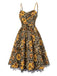 1950s Slip Leopard Sunflower Butterflies Lace Dress - vintage dress, retro fashion, rockabilly