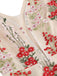 1950s Embroidered Floral V-Neck Swing Dress: timeless style reimagined