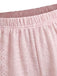 Pink 1950s Spaghetti Strap Ruffle Pajama Set 4