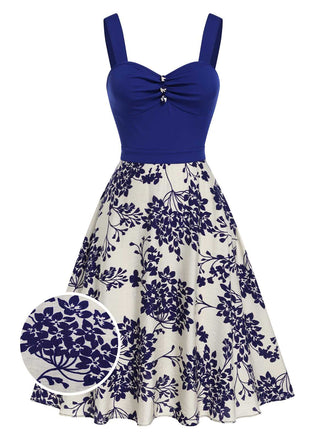 She slips into this 1950s Floral Button Sweetheart Neck Dress and suddenly it's a 1950s daydream
