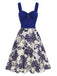 1950s Floral Button Sweetheart Neck Dress: where 1950s romance meets her modern spirit