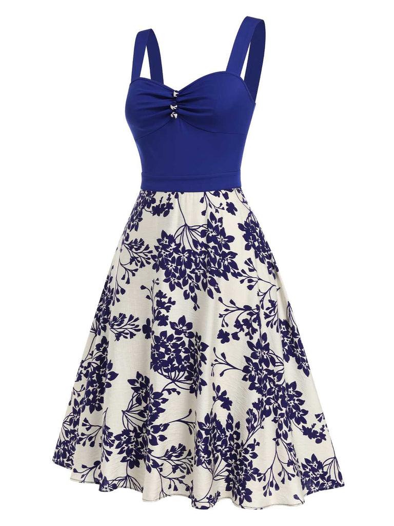 This 1950s Floral Button Sweetheart Neck Dress wraps her in 1950s elegance, one twirl at a time