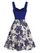 1950s Floral Button Sweetheart Neck Dress — the kind of 1950s dress that makes strangers smile