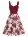 This 1950s Floral Button Sweetheart Neck Dress wraps her in 1950s elegance, one twirl at a time
