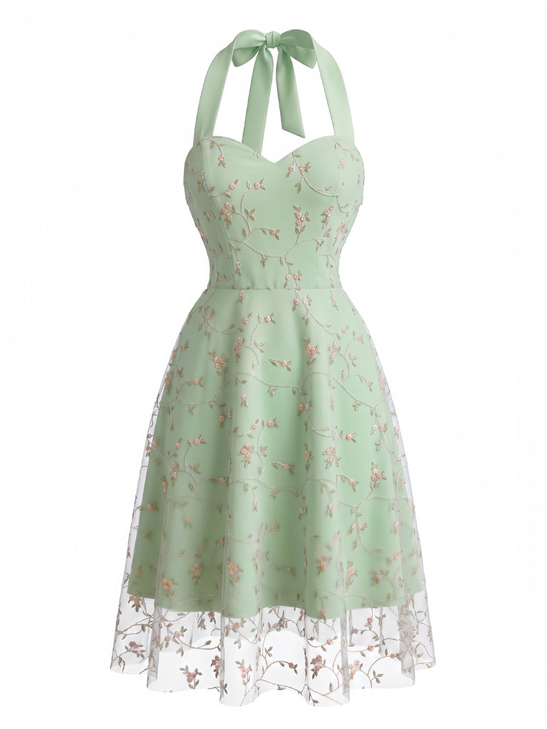 1950s Halter Vintage Classic Dress 17