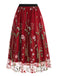 1950s Floral Embroidered Mesh Skirt — vintage elegance for the modern woman