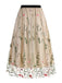 1950s Floral Embroidered Mesh Skirt — vintage elegance for the modern woman
