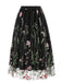 1950s Floral Embroidered Mesh Skirt: timeless style reimagined