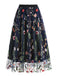 1950s Floral Embroidered Mesh Skirt: timeless style reimagined