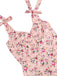 1950s Floral Lace-Up Shoulder V-Neck Swing Dress — vintage elegance for the modern woman