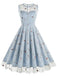 1950s Floral Mesh Swing Dress, vintage dress, retro fashion, rockabilly, pin-up fashion - perfect for women who love vintage and retro fashion