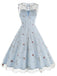 1950s Floral Mesh Swing Dress, vintage dress, retro fashion, rockabilly, pin-up fashion - perfect for women who love vintage and retro fashion