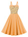 1950s Floral Patchwork Strap Swing Dress — vintage elegance for the modern woman