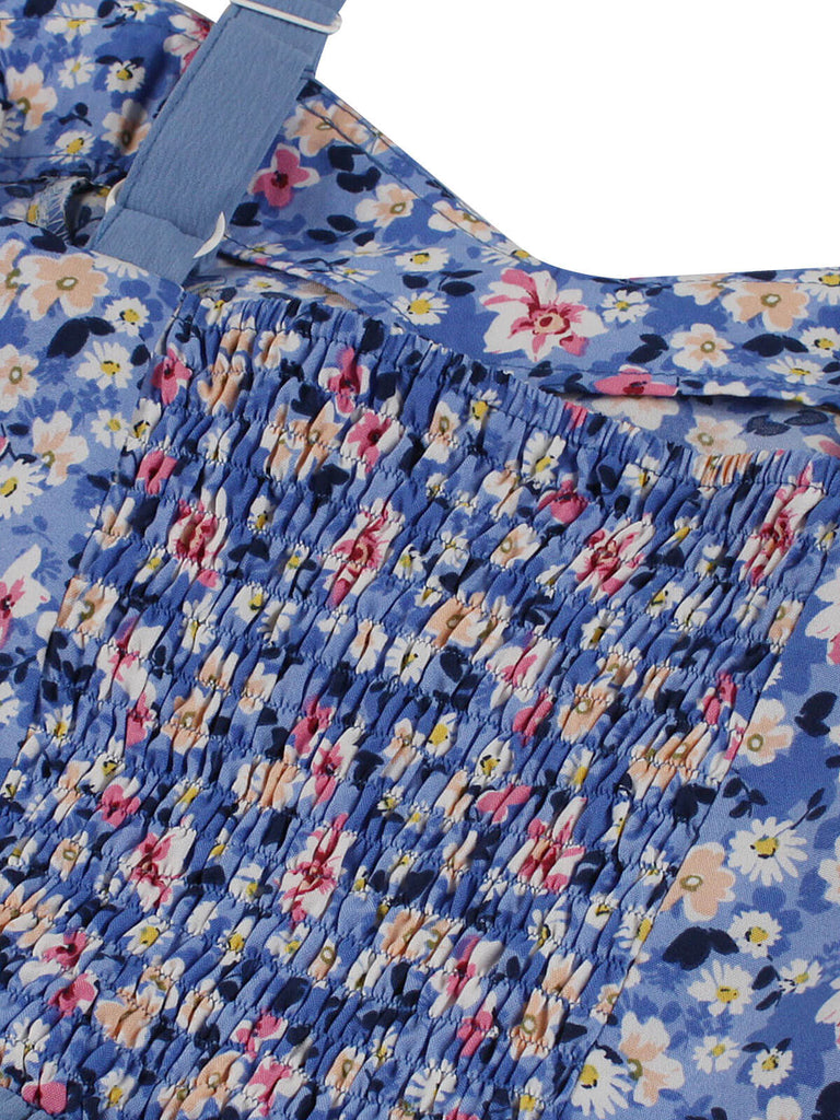 1950s Floral Patchwork Strap Swing Dress: timeless style reimagined