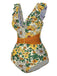 1950s Floral Ring Belted Ruffles | 1950s | vintage swimsuit, retro beachwear