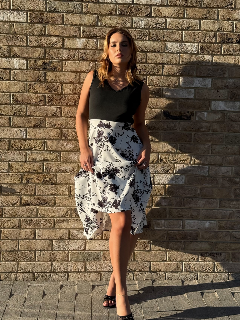 1950s Floral Swing Dress - vintage dress, retro fashion, rockabilly