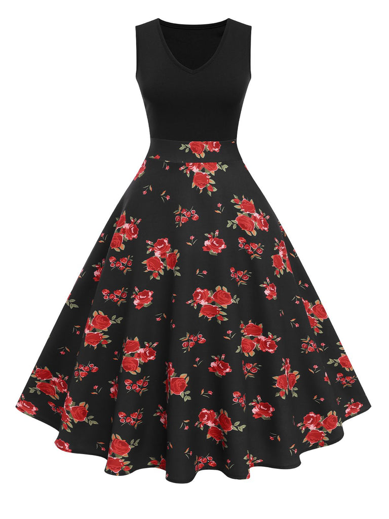 1950s Floral Swing Dress: timeless style reimagined