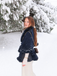 1950s Fur Collar Double Layer Cape Shawl - vintage fashion, retro style