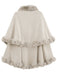 1950s Fur Collar Double Layer Cape Shawl — 1950s sophistication that wraps her in quiet power