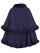 This 1950s Fur Collar Double Layer Cape Shawl is her armor of 1950s elegance