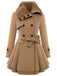 1950s Fur Collar Waisted Winter Coat, vintage coat, retro outerwear - perfect for women who love vintage and retro fashion