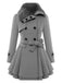 1950s Fur Collar Waisted Winter Coat - vintage fashion, retro style