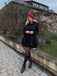She throws on this 1950s Fur Collar Waisted Winter Coat and the city feels like 1950s Paris