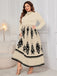 1950s Geometric Print Patchwork Dress: where 1950s romance meets her modern spirit