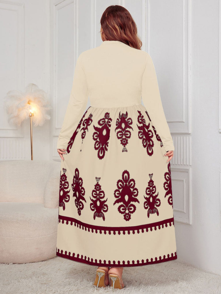 1950s Geometric Print Patchwork Dress — the kind of 1950s dress that makes strangers smile