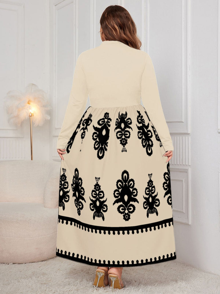 1950s Geometric Print Patchwork Dress — the kind of 1950s dress that makes strangers smile