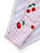 1950s Gingham Cherry Print Halter Tankini Set - vintage fashion, retro style
