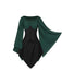 1950s Halloween Bat Sleeves Patchwork Dress — a 1950s silhouette that turns sidewalks into runways
