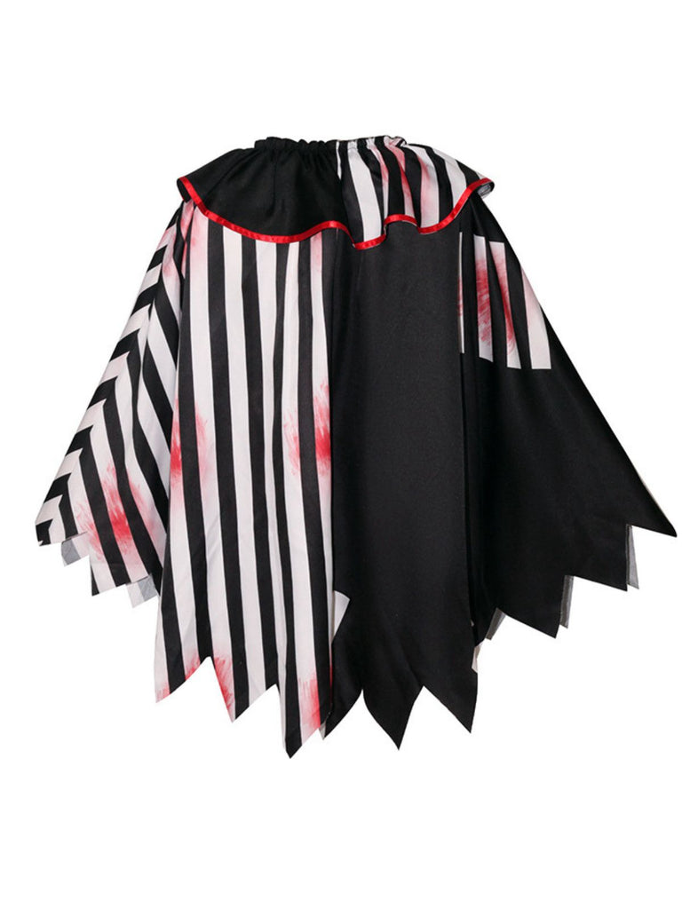 & 1950s Halloween Horror Clown Cosplay Cloak - vintage fashion, retro style