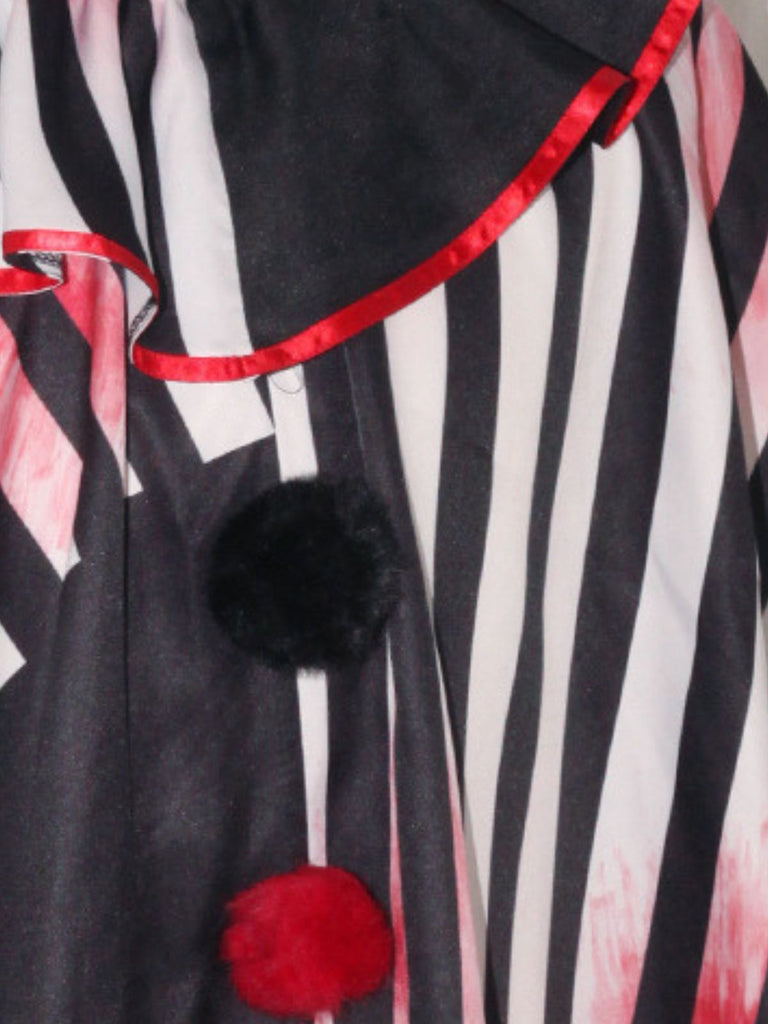 & 1950s Halloween Horror Clown Cosplay Cloak - vintage fashion, retro style