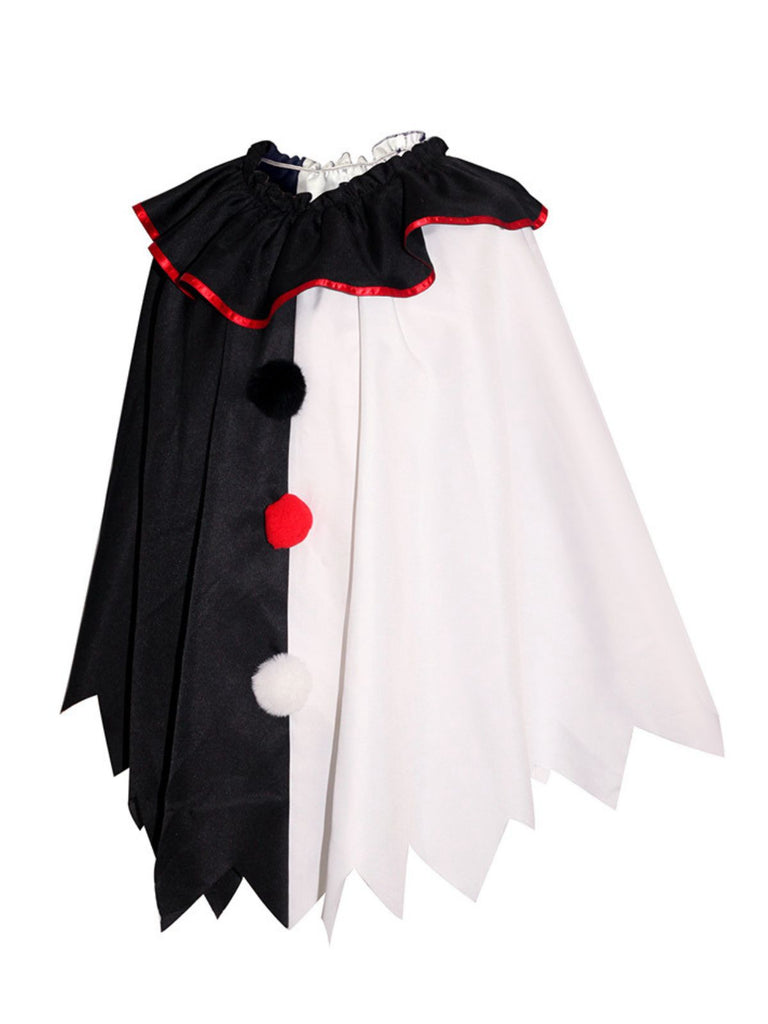 & 1950s Halloween Horror Clown Cosplay Cloak - vintage fashion, retro style