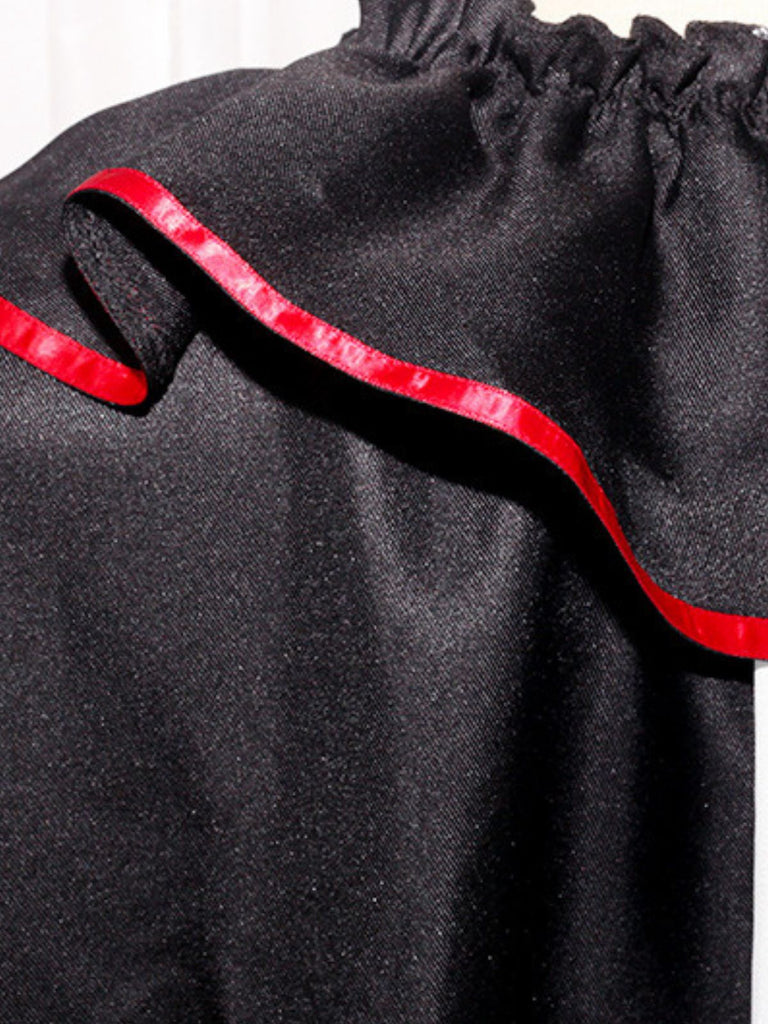 & 1950s Halloween Horror Clown Cosplay Cloak - vintage fashion, retro style