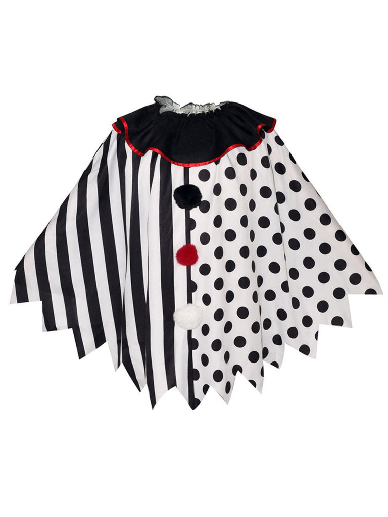 & 1950s Halloween Horror Clown Cosplay Cloak - vintage fashion, retro style