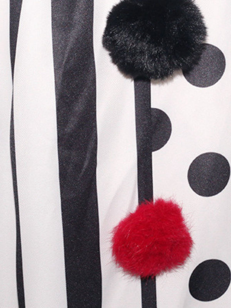 & 1950s Halloween Horror Clown Cosplay Cloak - vintage fashion, retro style
