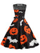 1950s Halloween Lace Patchwork Sleeveless Dress, vintage dress, retro fashion, rockabilly, pin-up fashion - perfect for women who love vintage and retro fashion