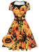 1950s Halloween Lace-Up Peter Pan Collar Dress, vintage dress, retro fashion, rockabilly, pin-up fashion - perfect for women who love vintage and retro fashion