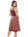 1950s Halloween Plaid Double Straps Dress, vintage dress, retro fashion, rockabilly, pin-up fashion - perfect for women who love vintage and retro fashion
