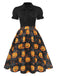 1950s Halloween Pumpkin Bow Tie Dress — vintage elegance for the modern woman