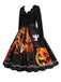 1950s Halloween Pumpkin V-Neck Hepburn Dress — vintage elegance for the modern woman